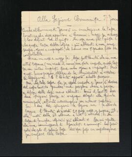 Lettera del Segretario della Cellula 2 alla Sezione di Fano del Partito comunista italiano - PCI