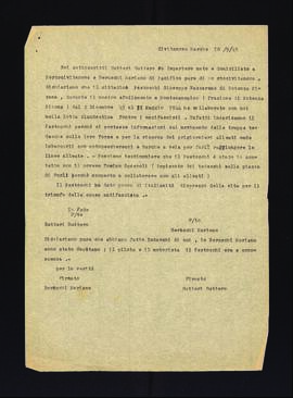 [Dichiarazione di Buttero Butteri e Mariano Beruschi sull'attività svolta da Giuseppe Nazzareno Pastocchi durante la lotta clandestina]