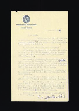 [Lettera di Enzo Santarelli sulla revisione, pubblicazione e diffusione del libro di Giuseppe Mari Guerriglia sull'Appennino]