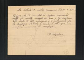 Resoconto di riunione del 16 febbraio 1946 della Cellula numero 3