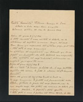 "Relazione politica del mese di gennaio [della Cellula 12 Carlo Marx - Rione Sangallo]"