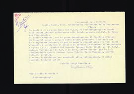 [Lettera di Luigi Guerriero Coleffi sull'attività e la composizione del CLN di Porto San Giorgio]