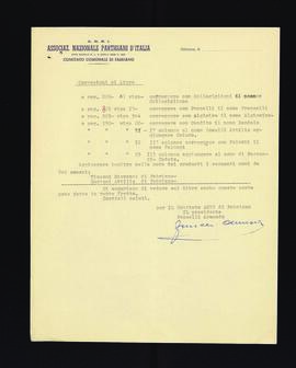 [Lettera di Armando Fancelli sulla bozza del libro Guerriglia sull'Appennino]