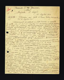 [Relazione sui fatti d'arme del 26 luglio 1944]